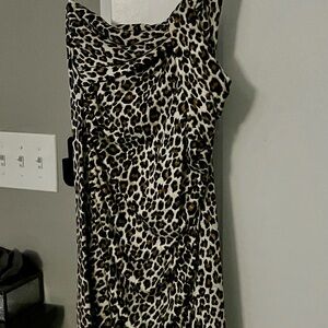 Charlotte Russe One Shoulder Leopard Print Dress